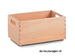 opbergkrat beukenhout gelakt klein 30x20x15-0