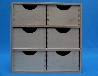 houten schuiflade kast met 6 lades 