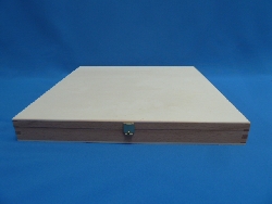 De Houtwagen | Luxe Vierkante Houten Pralinekist 30 x 30 cm – Platte Geschenkdoos | houten kisten vierkant | € 19,50