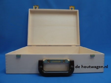 De Houtwagen | houten koffer groot 40x30x10 | houten koffers | € 47,50