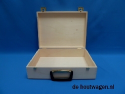 De Houtwagen | houten koffer groot 40x30x10 | houten koffers | € 47,50