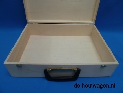 De Houtwagen | houten koffer groot 40x30x10 | houten koffers | € 47,50