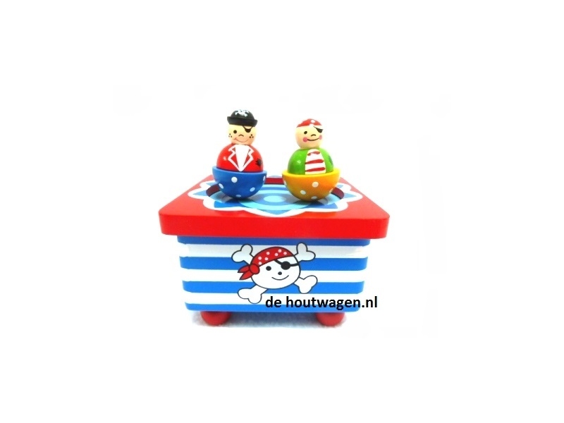 De Houtwagen | muziekdoosje piraat | muziekdoosjes | € 17,95