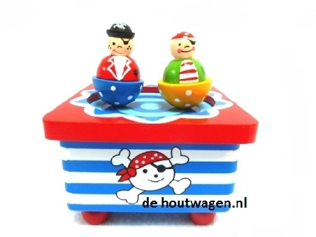 De Houtwagen | muziekdoosje piraat | muziekdoosjes | € 17,95
