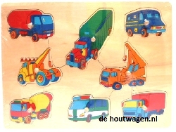 noppen puzzel vrachtwagens groot