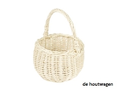 rieten mandje wit