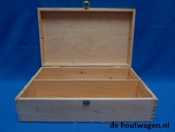 kist met 2 uitneembare vakken 36x22x10
