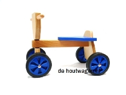 houten loopfiets blauw playwood 