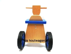 houten loopfiets blauw playwood -1