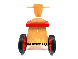houten loopfiets rood playwood-0