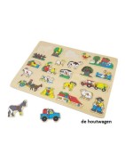 houten puzzels met knopjes